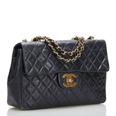 シャネル マトラッセ 34 斜め掛け チェーン ショルダーバッグ トートバッグ ブラック ゴールド ラムスキン レディース CHANEL 【中古】